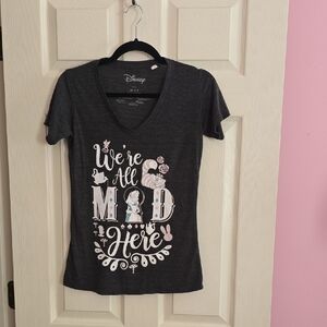 Disney Women's Charcoal Tee - We're All Mad Here